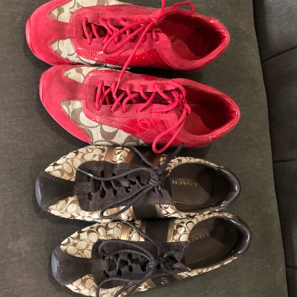 Includes 2 pairs of Coach sneakers size 6US